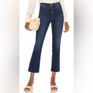 LIKE NEW Mother The Hustler High Rise Frayed Flare Leg Ankle Jeans, Size 28